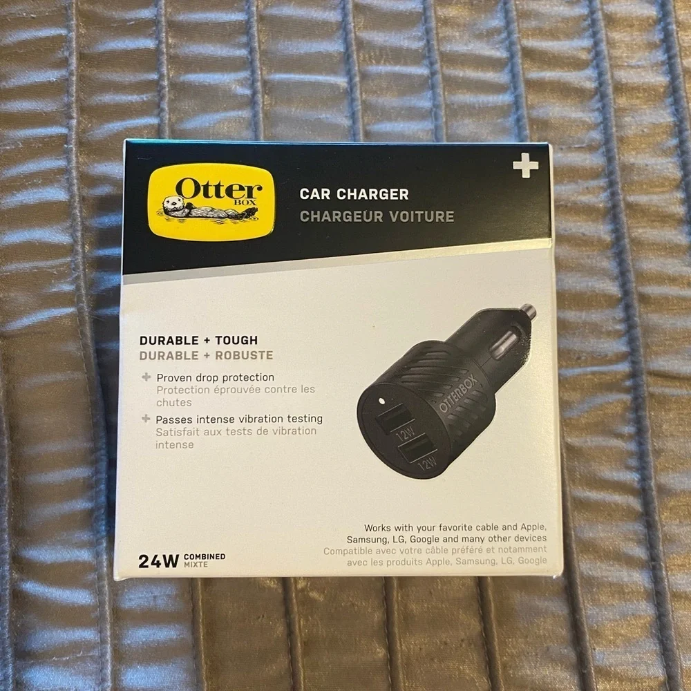 NEW - Otterbox USB-A Dual Port 24W Car Charger Premium Charger